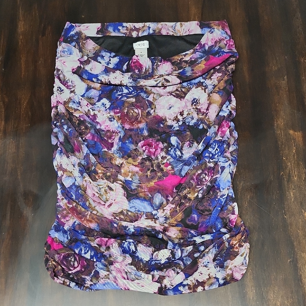 Cache Floral Multicolor Skirt